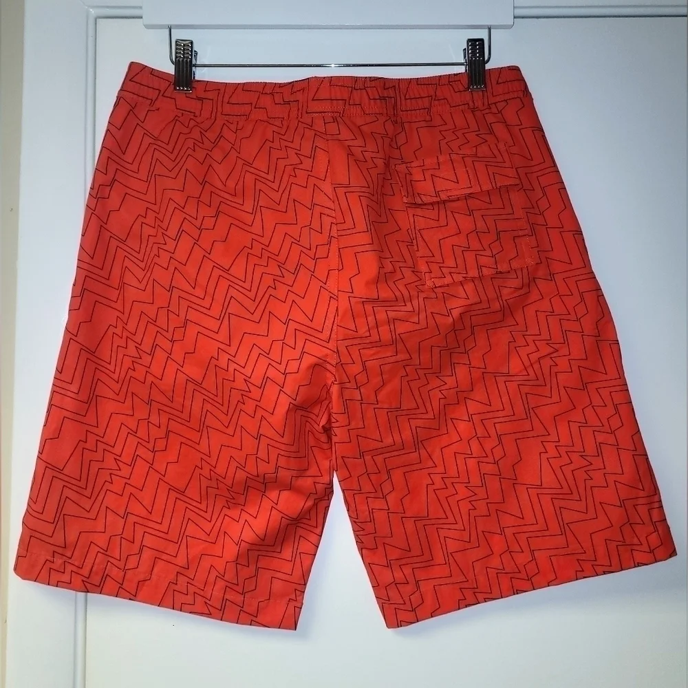 Psycho Bunny 32078 Boy's Swim Trunks In Bonfire Print Size 18/20 XL